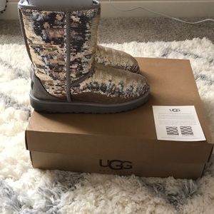 Sequined UGGs. Hardly worn.